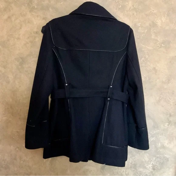 Vintage Y2K Miss Sixty Wool Blend Military Style Belted Coat - Picture 4 of 7